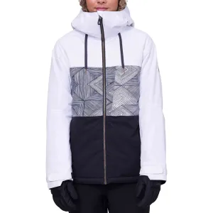 686 Womens Athena Insulated Jacket White Geo Colorblock