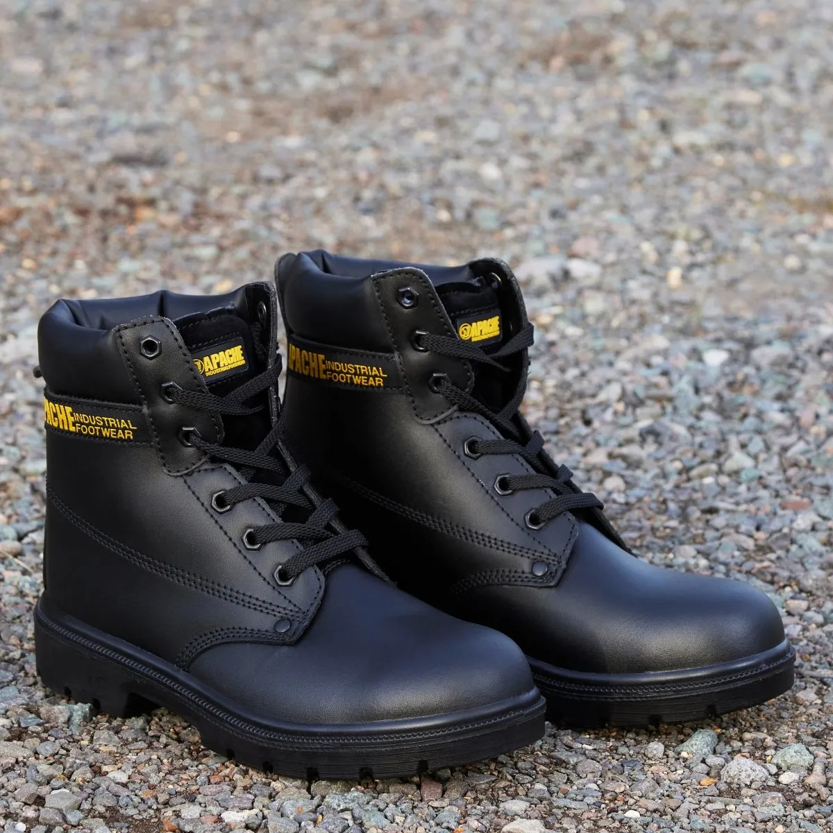 Apache AP300 Black Steel Toe Cap Safety Boots
