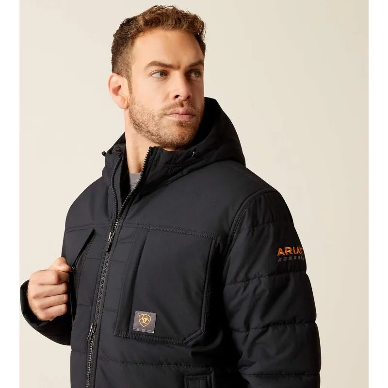 Ariat Men's Rebar Winter Valiant Ripstop Insulated Jacket Black - 10052123