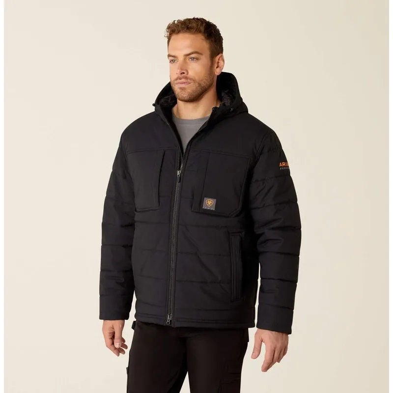 Ariat Men's Rebar Winter Valiant Ripstop Insulated Jacket Black - 10052123