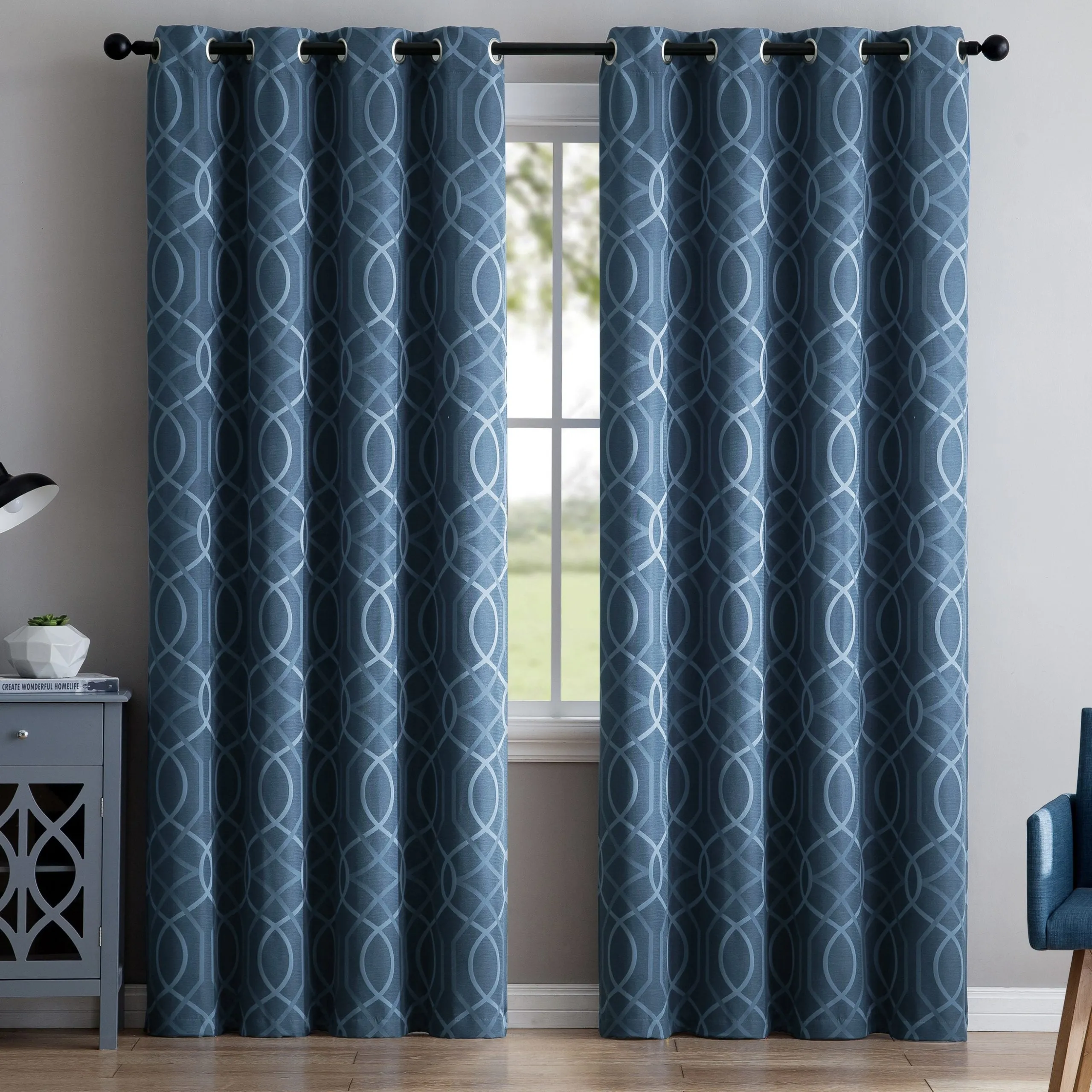 Aries Window Panel 52” x 90” | Blue