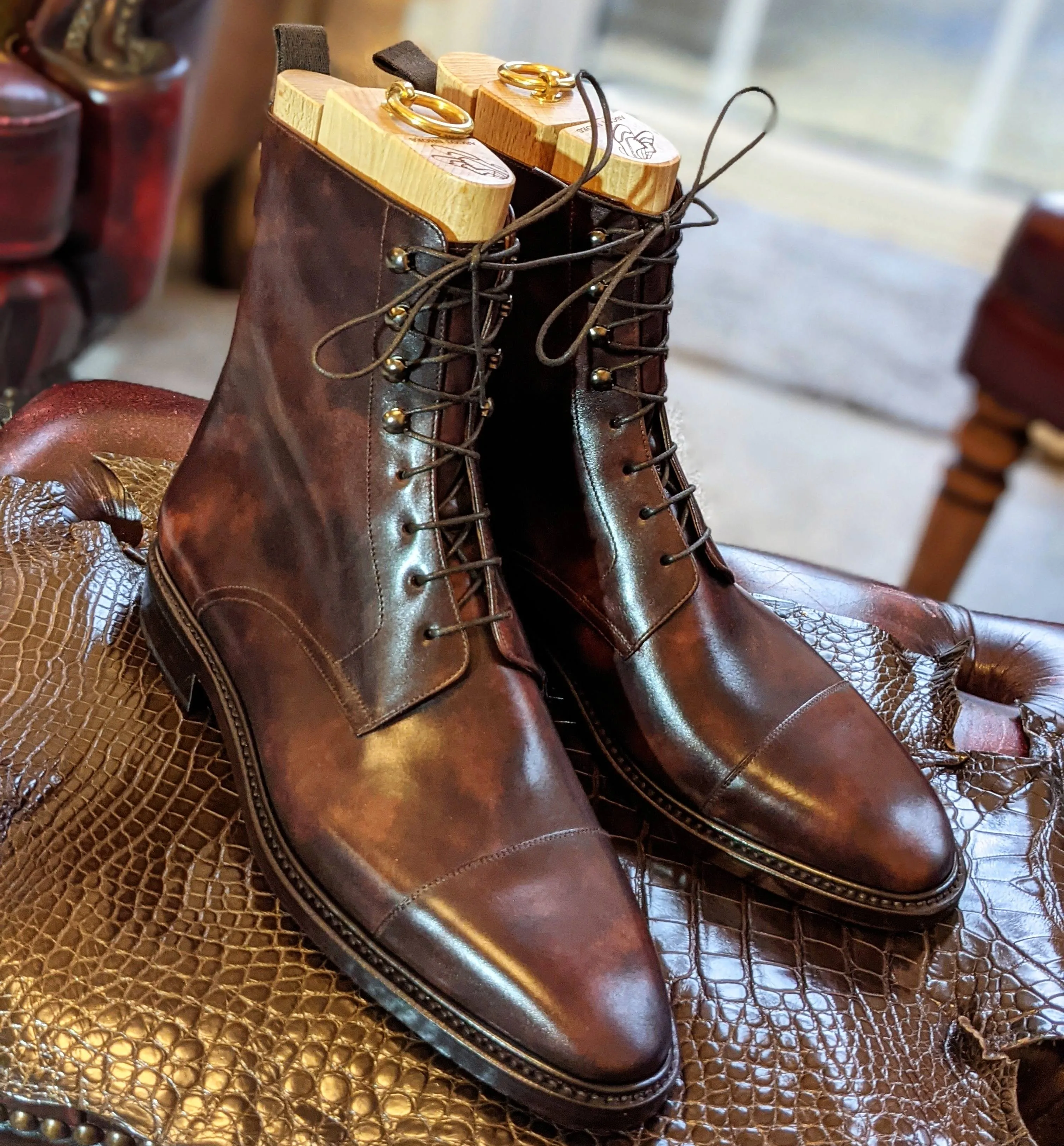 Ascot High Boots - Brown Museum Calf