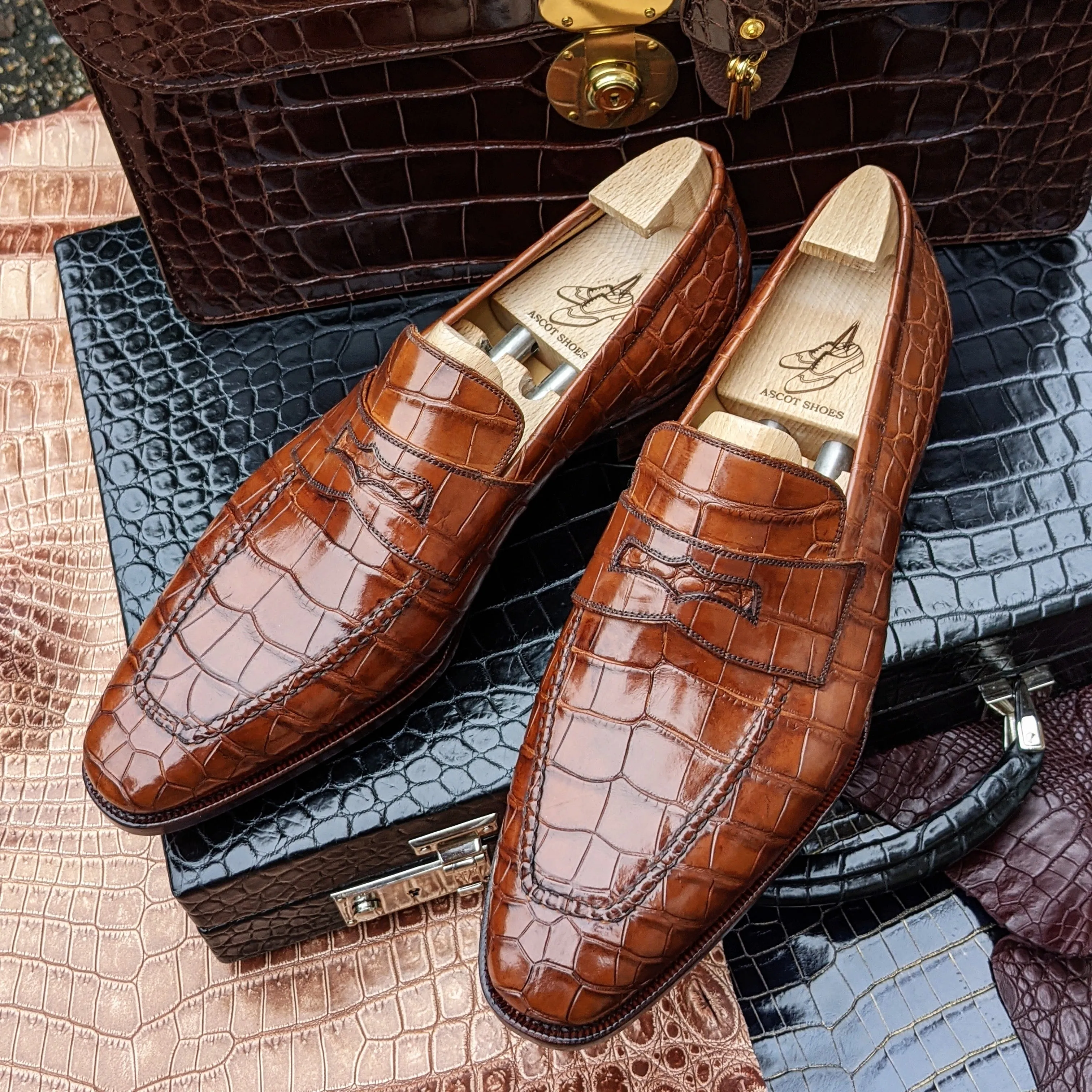 Ascot Sinatra - Cognac Alligator