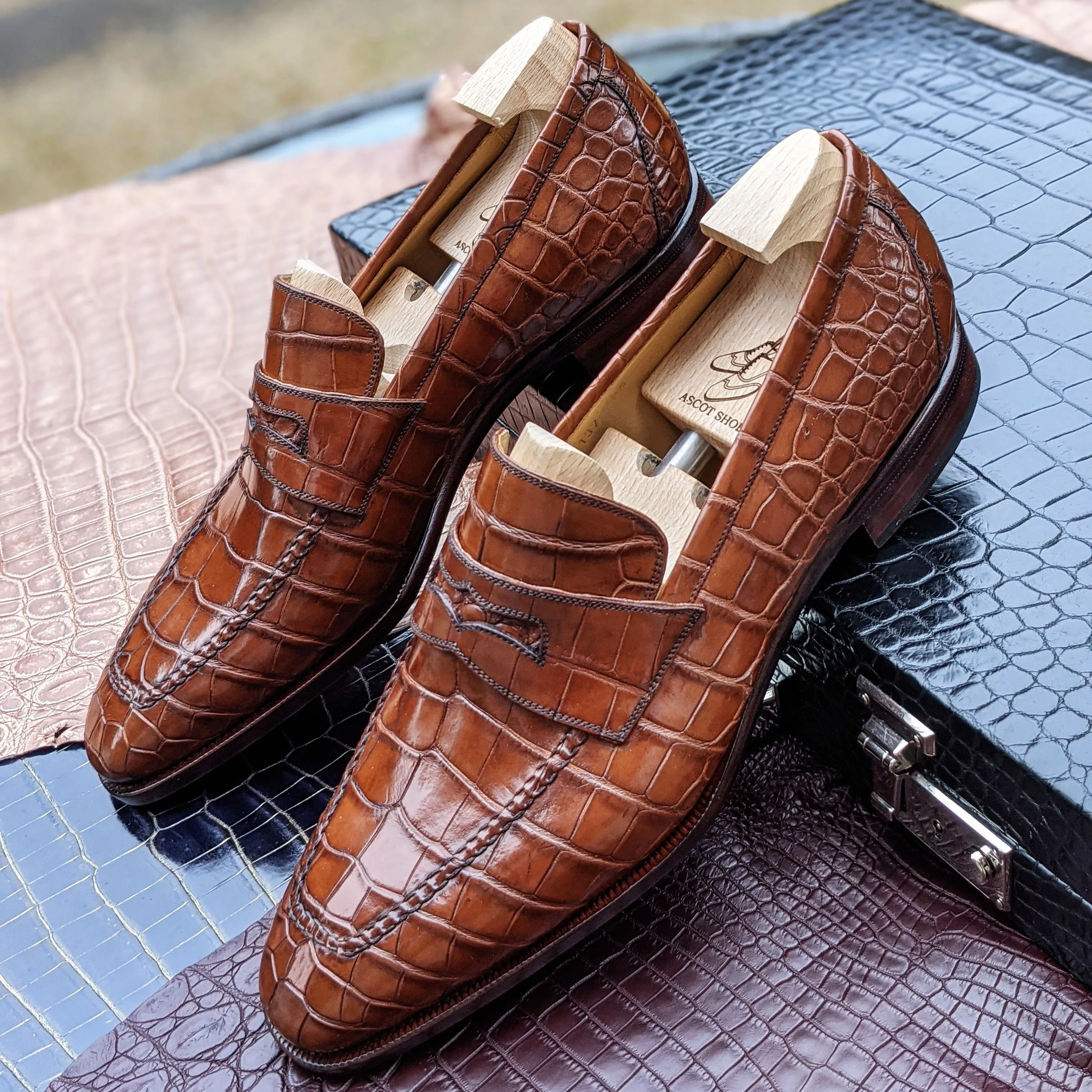 Ascot Sinatra - Cognac Alligator