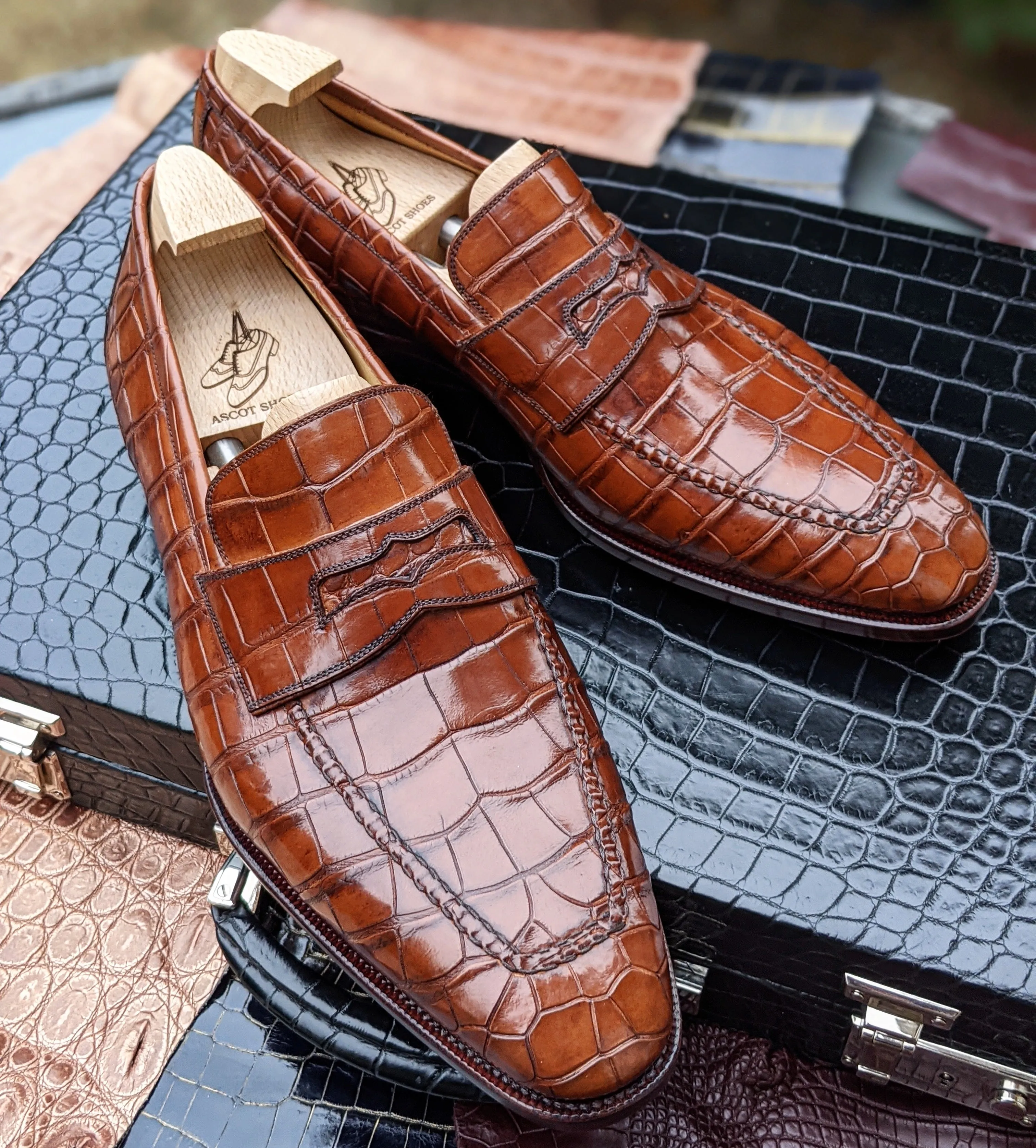 Ascot Sinatra - Cognac Alligator