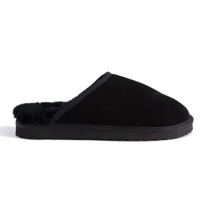 AUS WOOLI UGG UNISEX SHEEPSKIN WOOL Slippers - Black