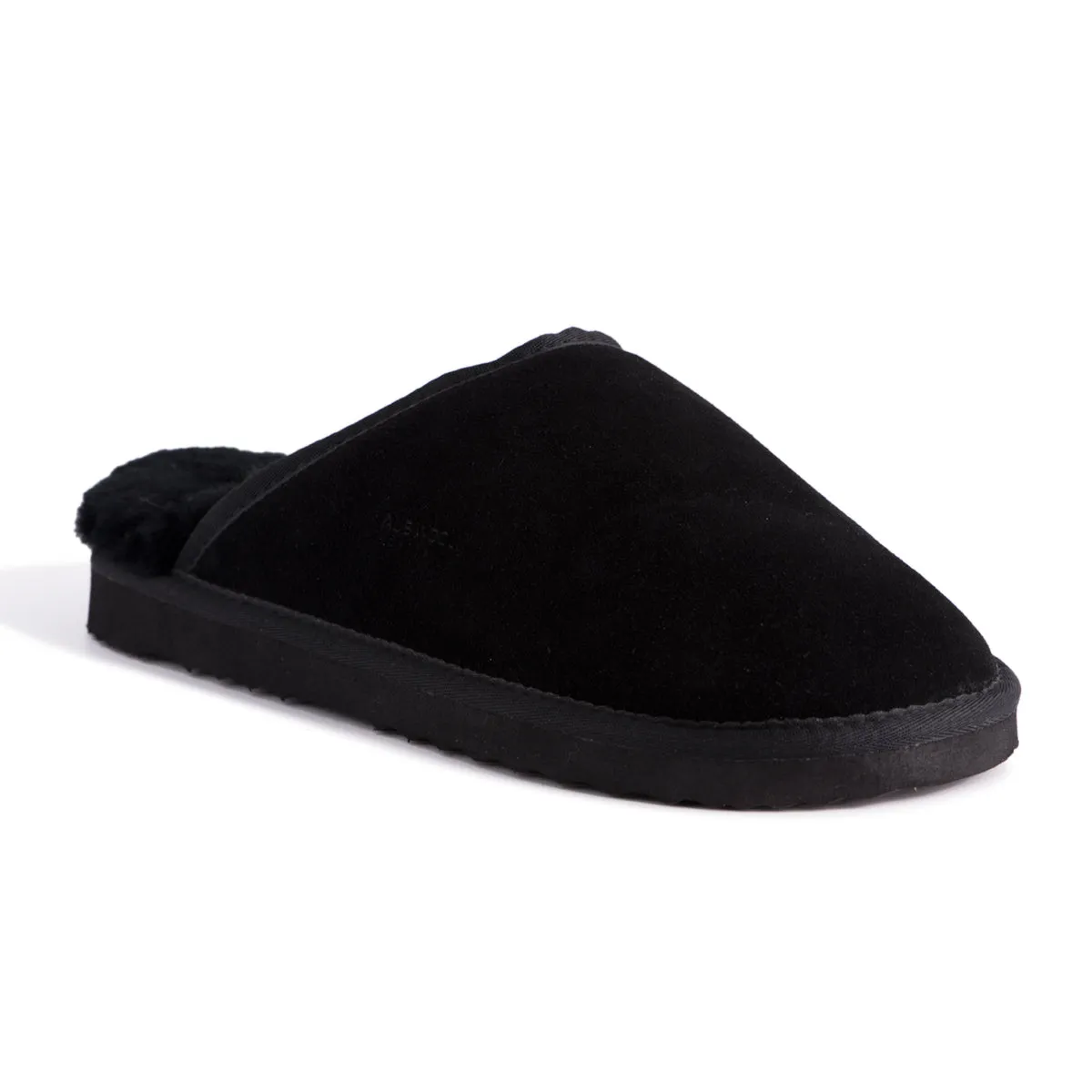 AUS WOOLI UGG UNISEX SHEEPSKIN WOOL Slippers - Black