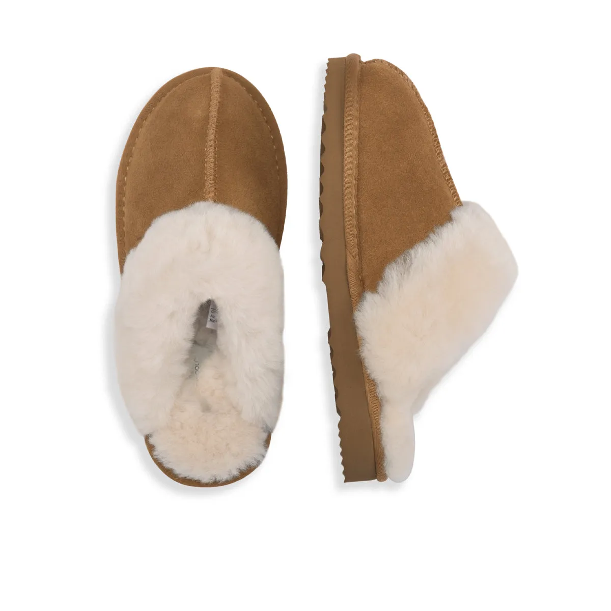 AUS WOOLI UGG UNISEX SHEEPSKIN WOOL SYDNEY Slippers - Chestnut/Tan