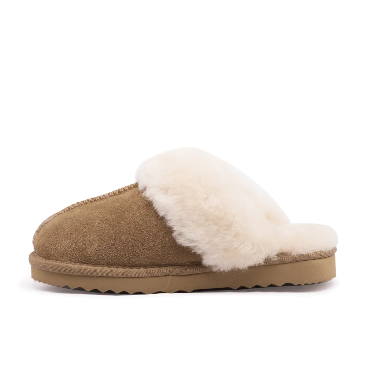 AUS WOOLI UGG UNISEX SHEEPSKIN WOOL SYDNEY Slippers - Chestnut/Tan