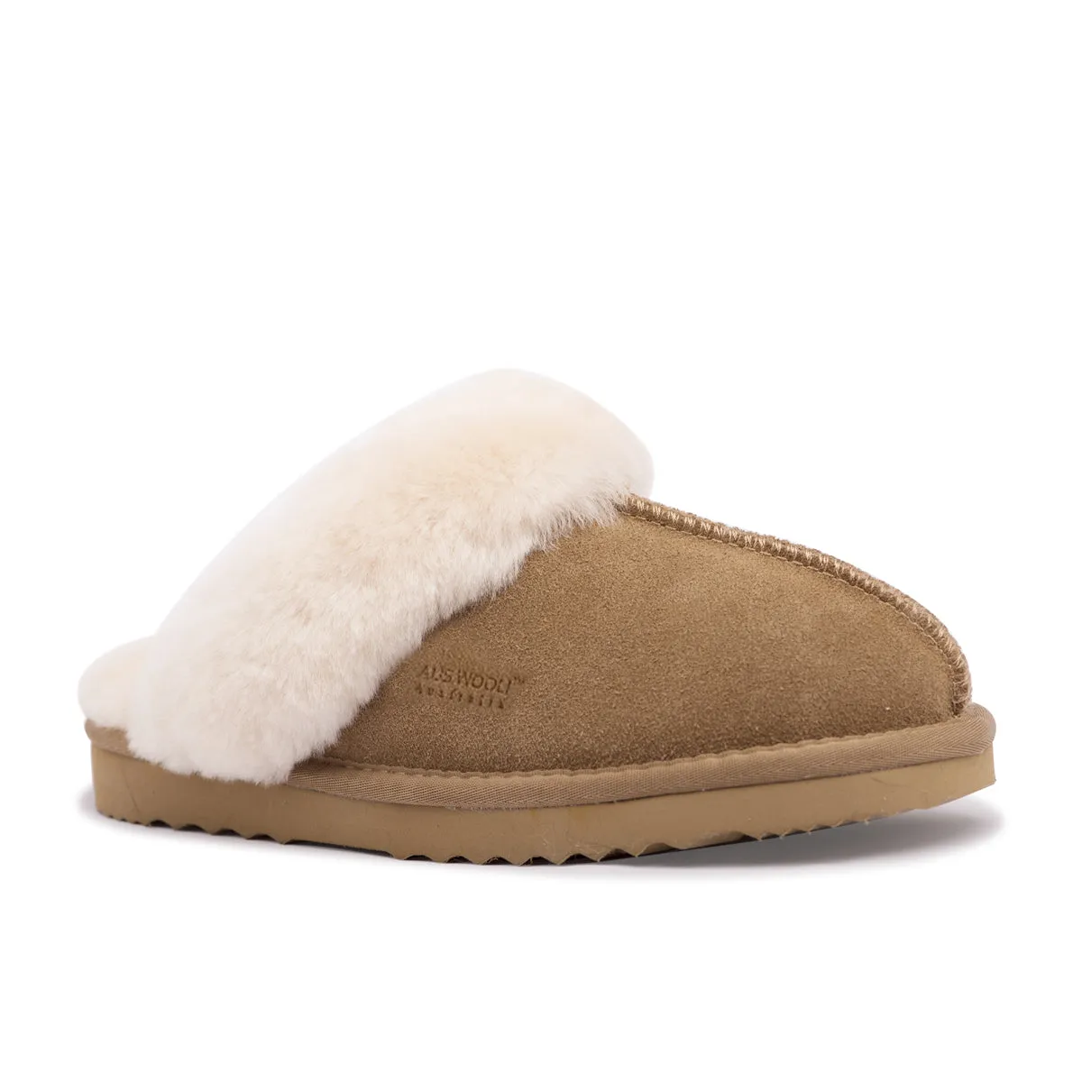 AUS WOOLI UGG UNISEX SHEEPSKIN WOOL SYDNEY Slippers - Chestnut/Tan
