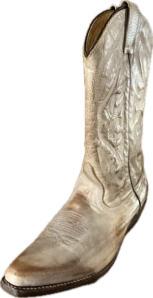 Bed Stu Women's R Toe, White Washout  Boots