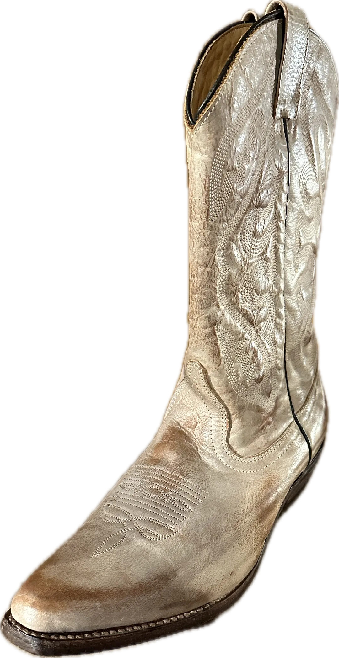 Bed Stu Women's R Toe, White Washout  Boots