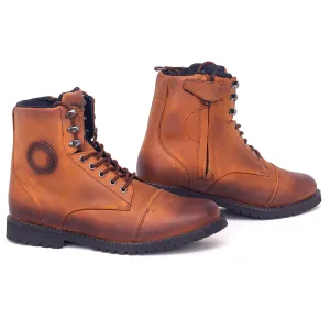 Bikers Gear Australia Dexter All Leather WP Urban Motorcycle Boots Brown