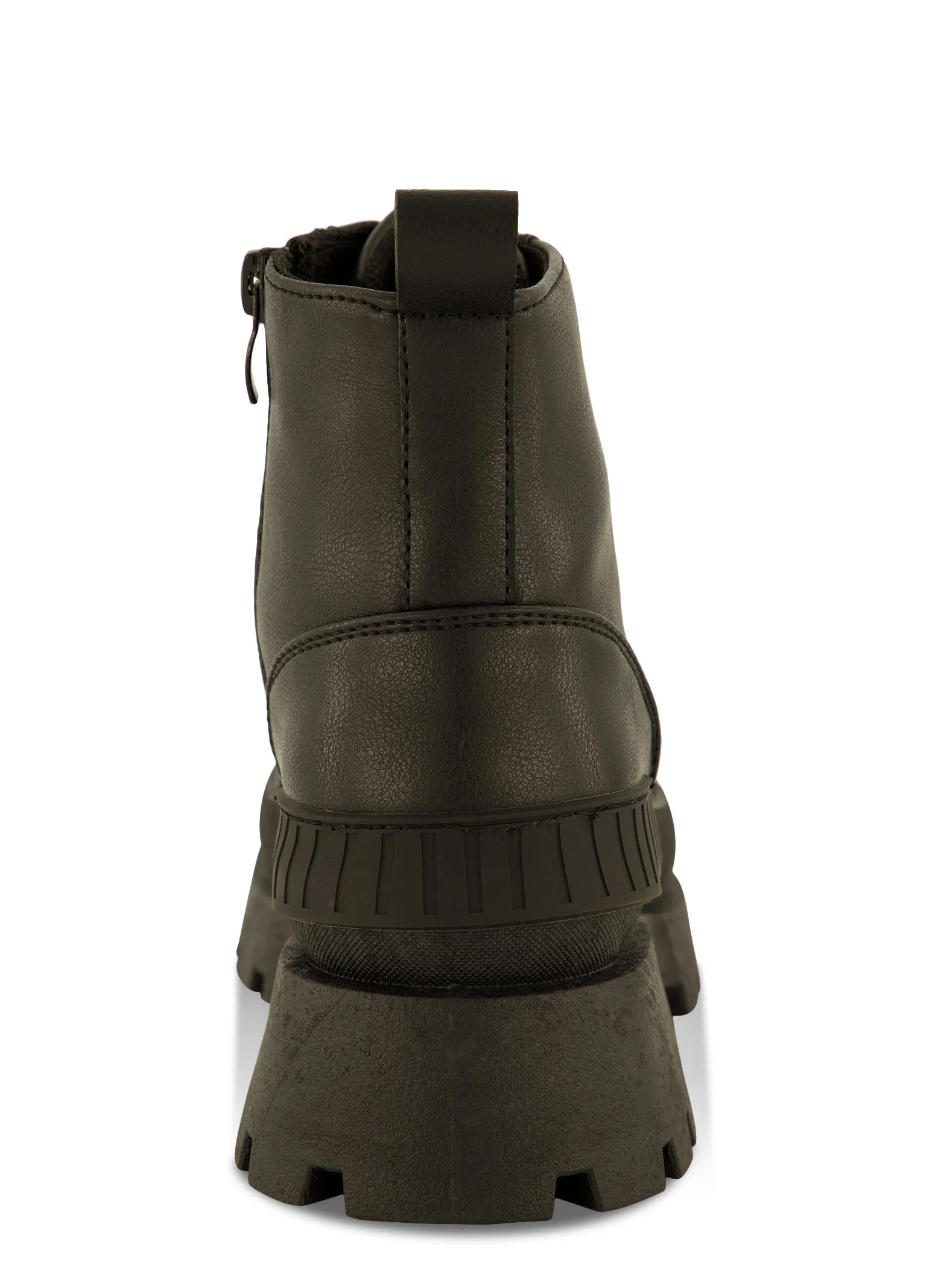 Canvas Cap Toe Detail Combat Boots