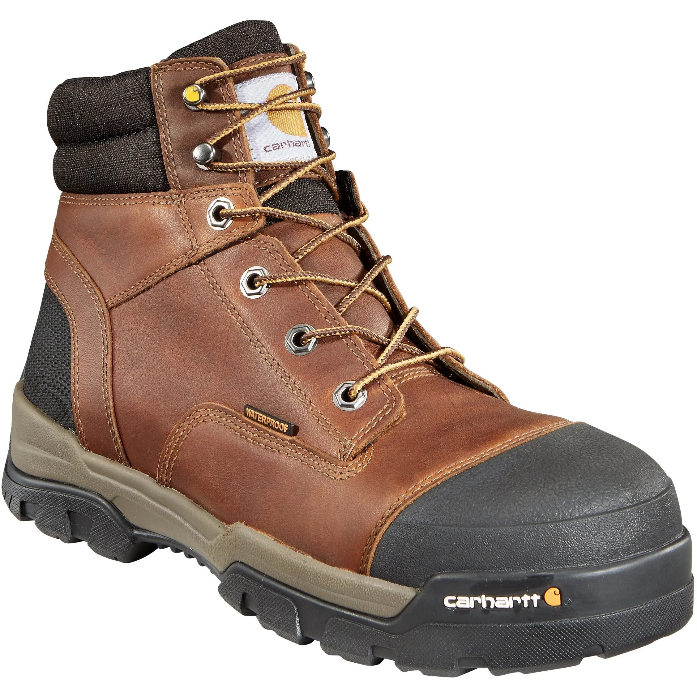 Carhartt Men's Ground Force 6" Composite Toe Waterproof Work Boot - Brown - CME6355