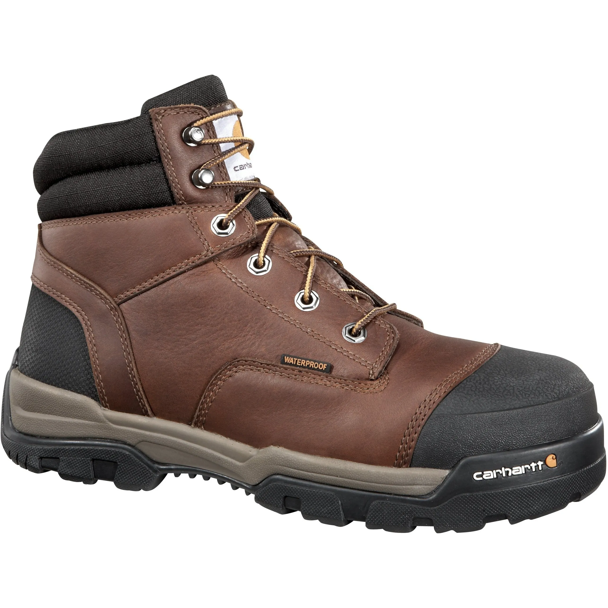 Carhartt Men's Ground Force 6" Composite Toe Waterproof Work Boot - Brown - CME6355