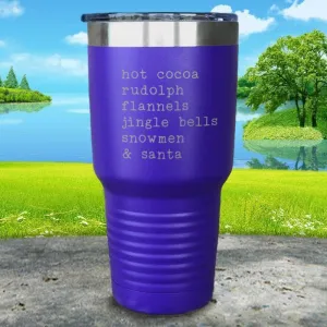 Christmas Words 3 Engraved Tumbler