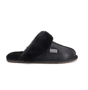 CLOSED MULE SATIN BLACK