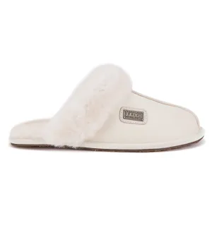 CLOSED MULE SATIN PALE