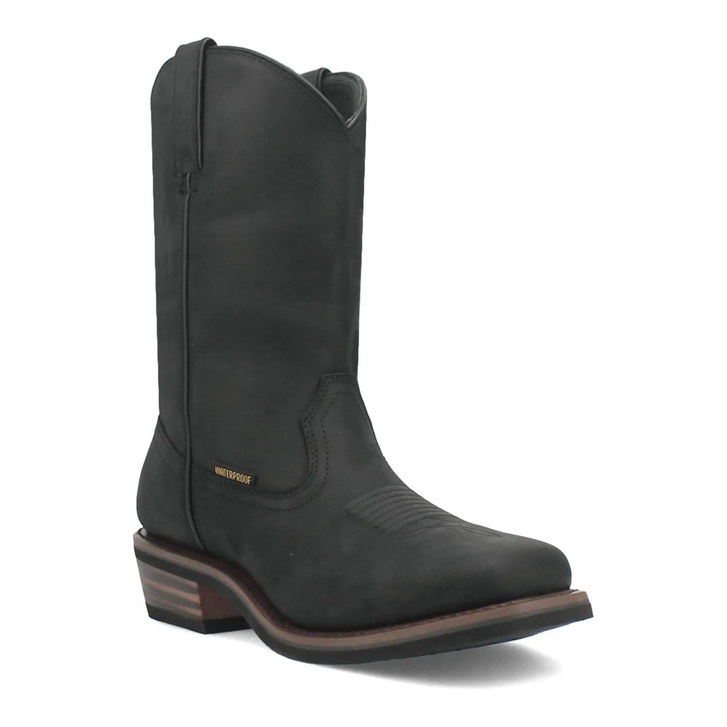 Dan Post Mens Las Cruces Composite Toe Waterproof Black Leather Work Boots 10 EW