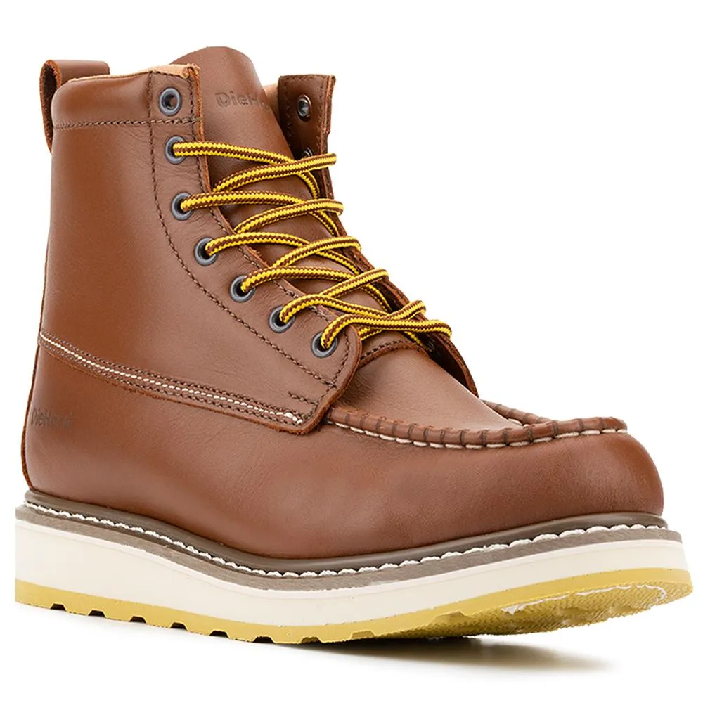 DIEHARD 84994 Men's 6" Leather Slip Resistant Durability Breathable Soft Toe Work Boots