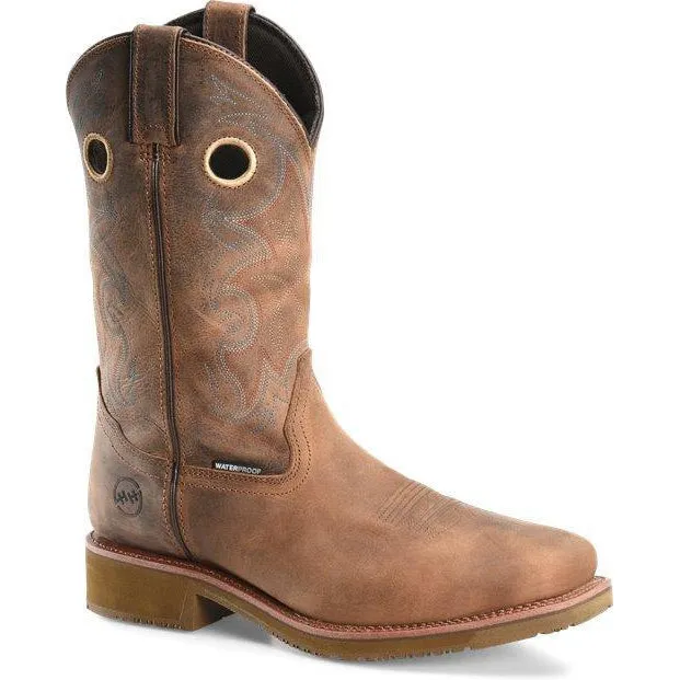 Double H Men's Roy 12" Composite Toe Waterproof Western Work Boot - Brown - DH5246