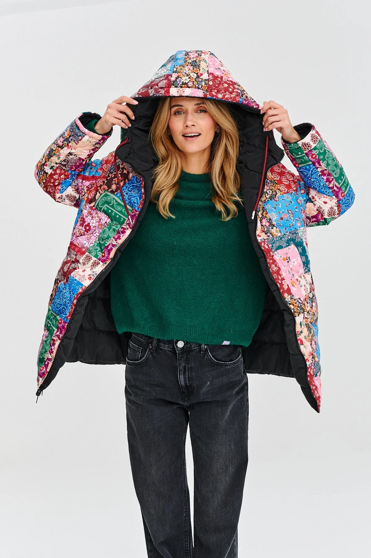 Floral Patch double-sided insulated jacket