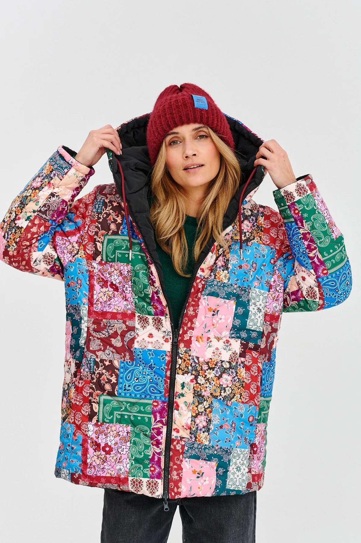 Floral Patch double-sided insulated jacket