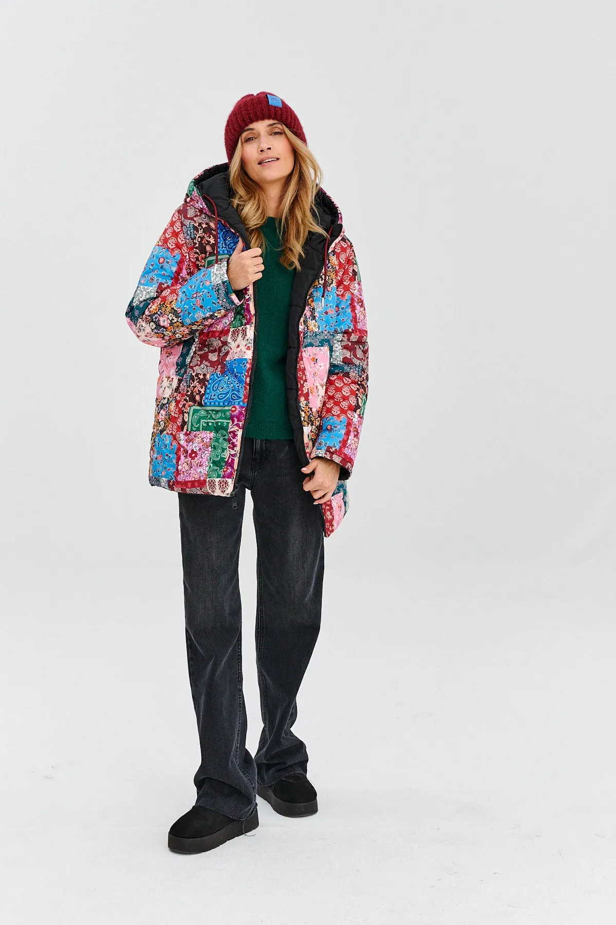 Floral Patch double-sided insulated jacket