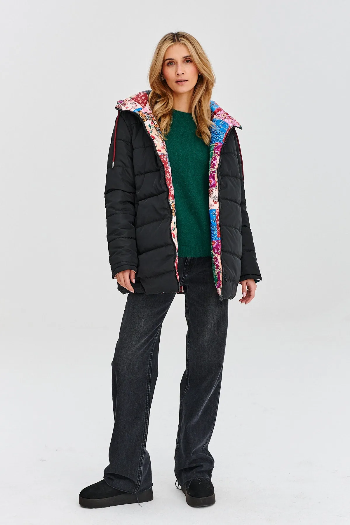 Floral Patch double-sided insulated jacket