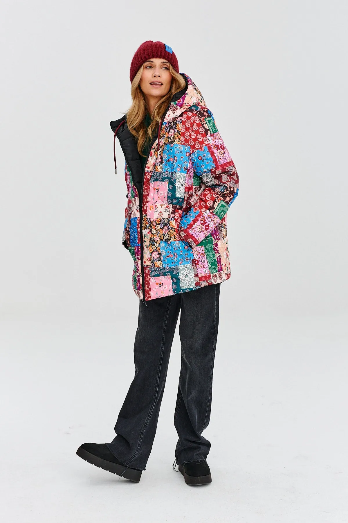 Floral Patch double-sided insulated jacket