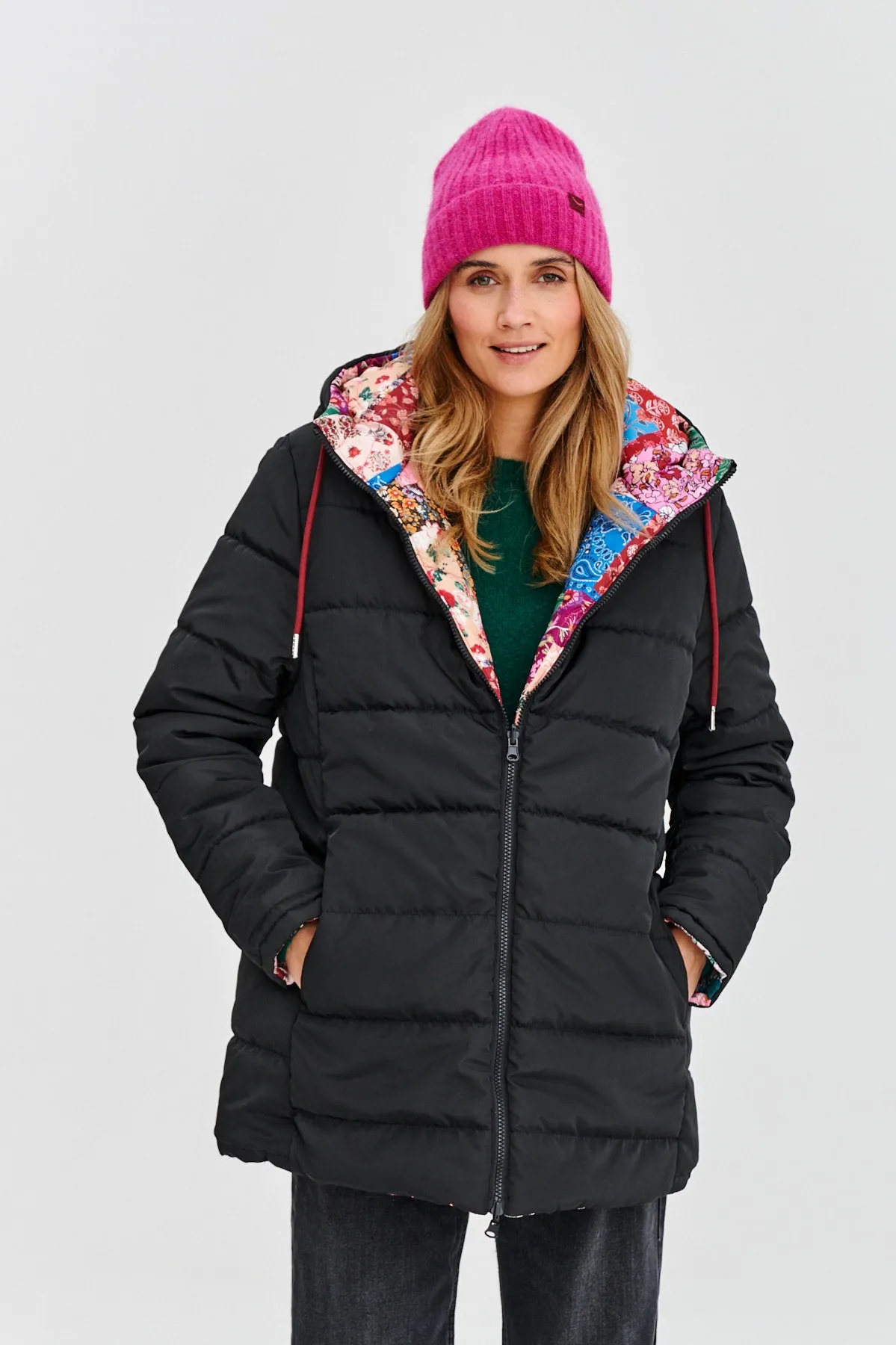 Floral Patch double-sided insulated jacket