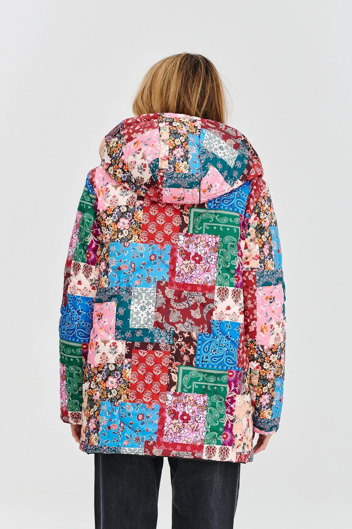 Floral Patch double-sided insulated jacket