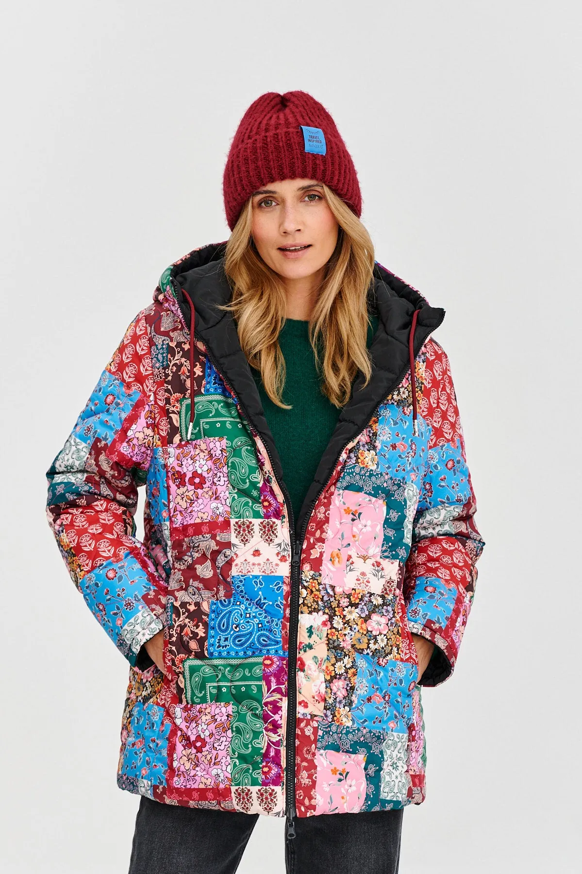 Floral Patch double-sided insulated jacket