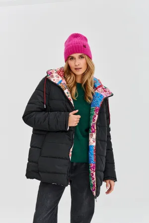 Floral Patch double-sided insulated jacket