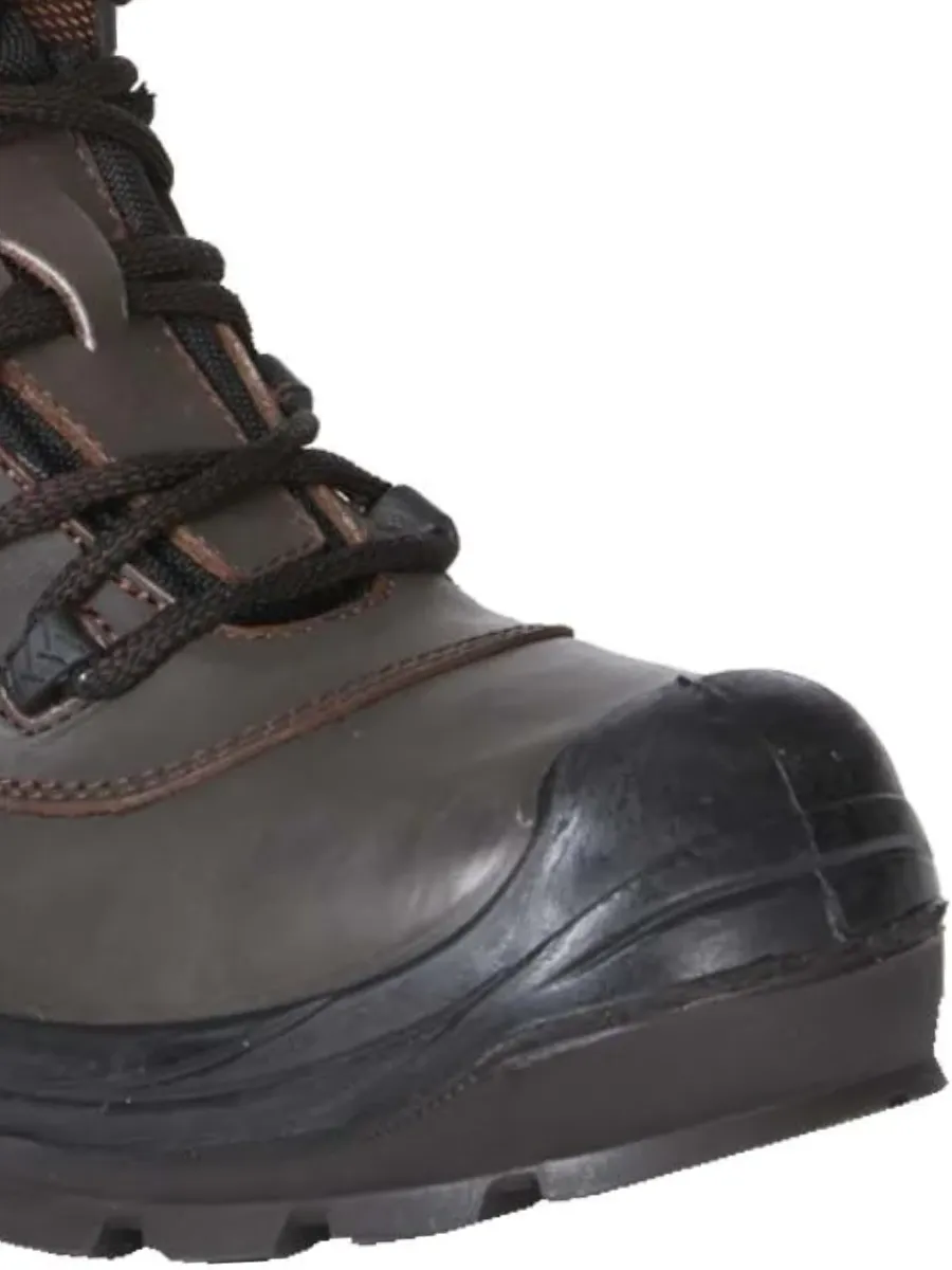 Genuine Leather Steel Toe Lace-up Work Boots for Men 'Procliff' - ID: 91604