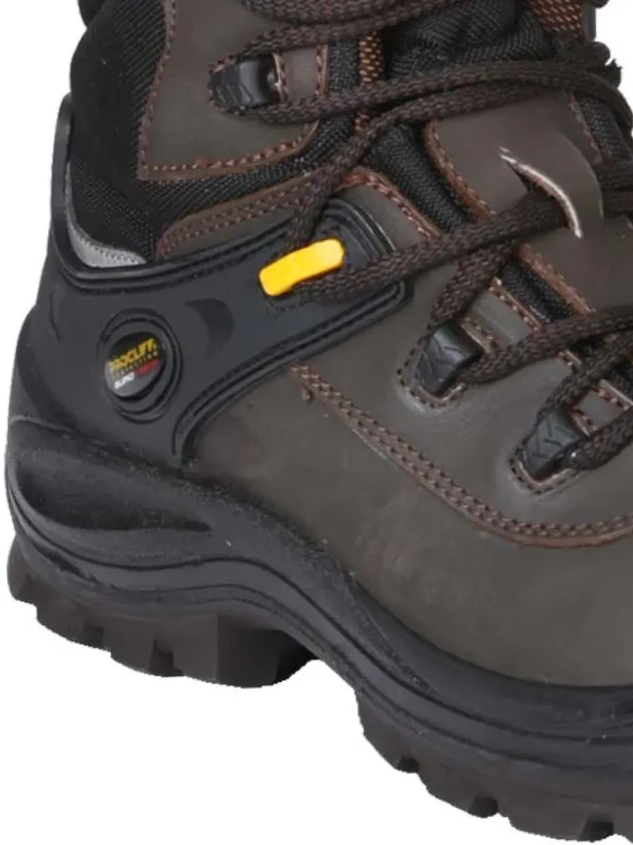 Genuine Leather Steel Toe Lace-up Work Boots for Men 'Procliff' - ID: 91604