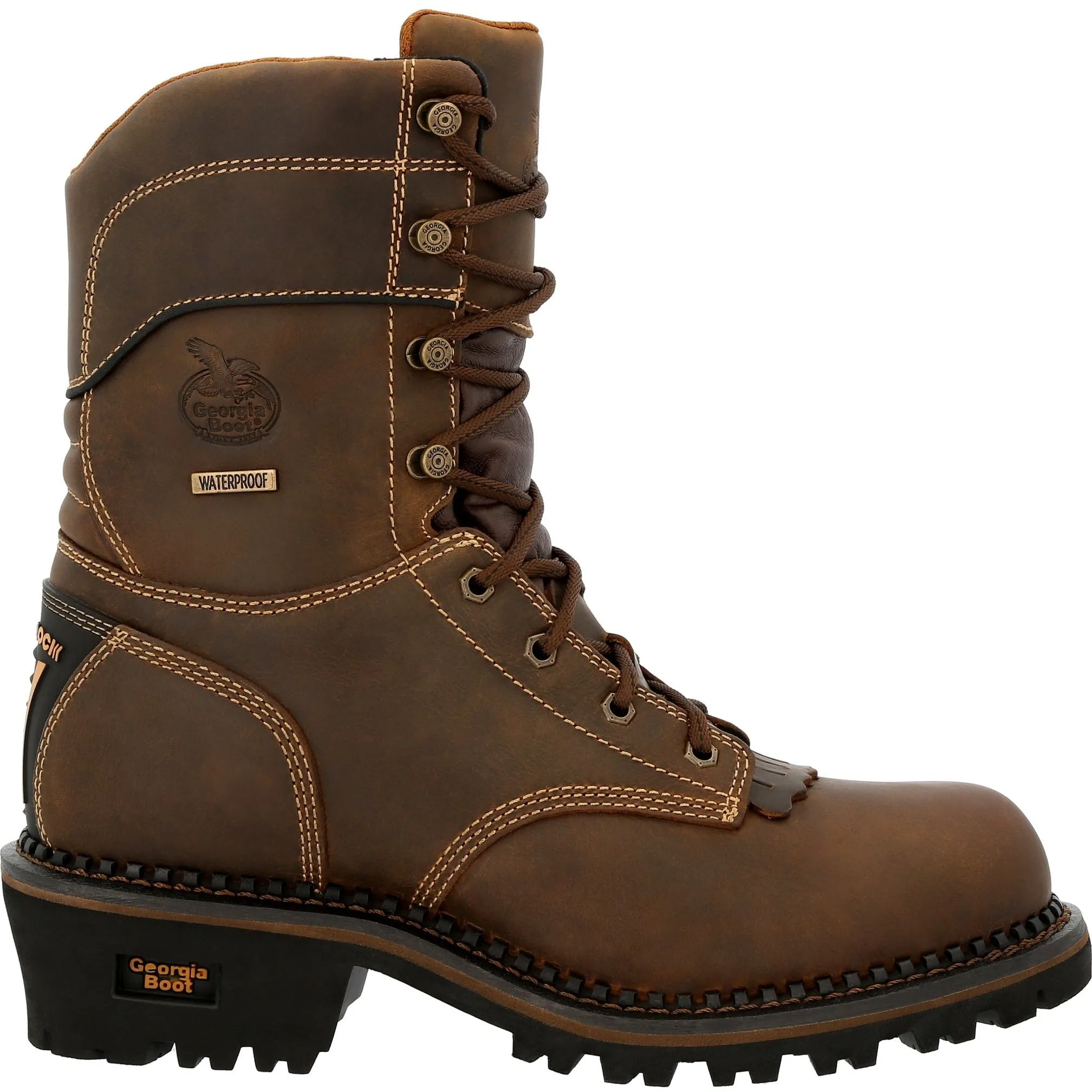 Georgia Men's AMP LT Logger 9" Comp Toe Waterproof 600G Ins Work Boot- GB00491