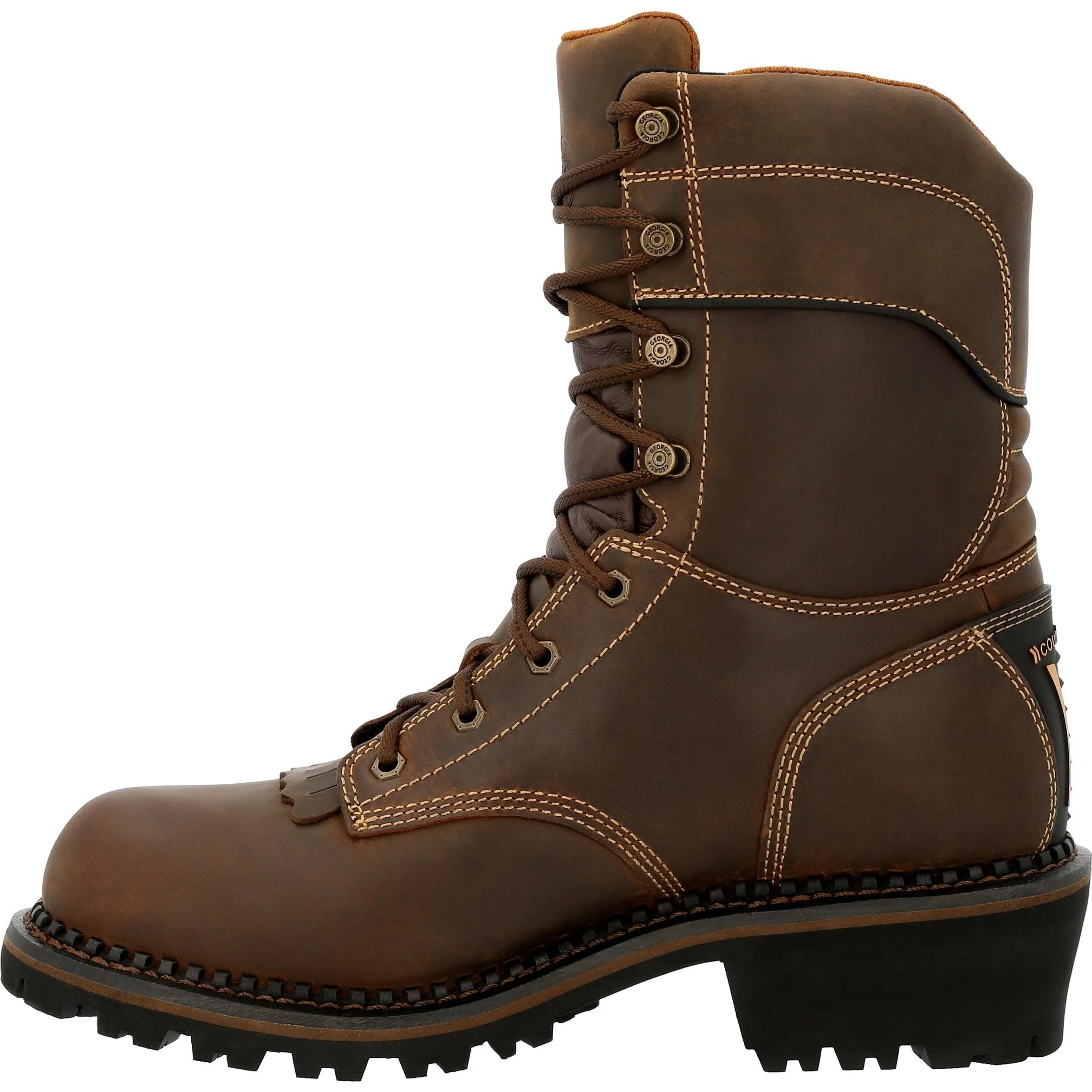 Georgia Men's AMP LT Logger 9" Comp Toe Waterproof 600G Ins Work Boot- GB00491