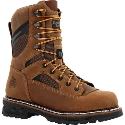 Georgia Men's LTX Logger 9" CT Waterproof Work Boot- Brown- GB00669