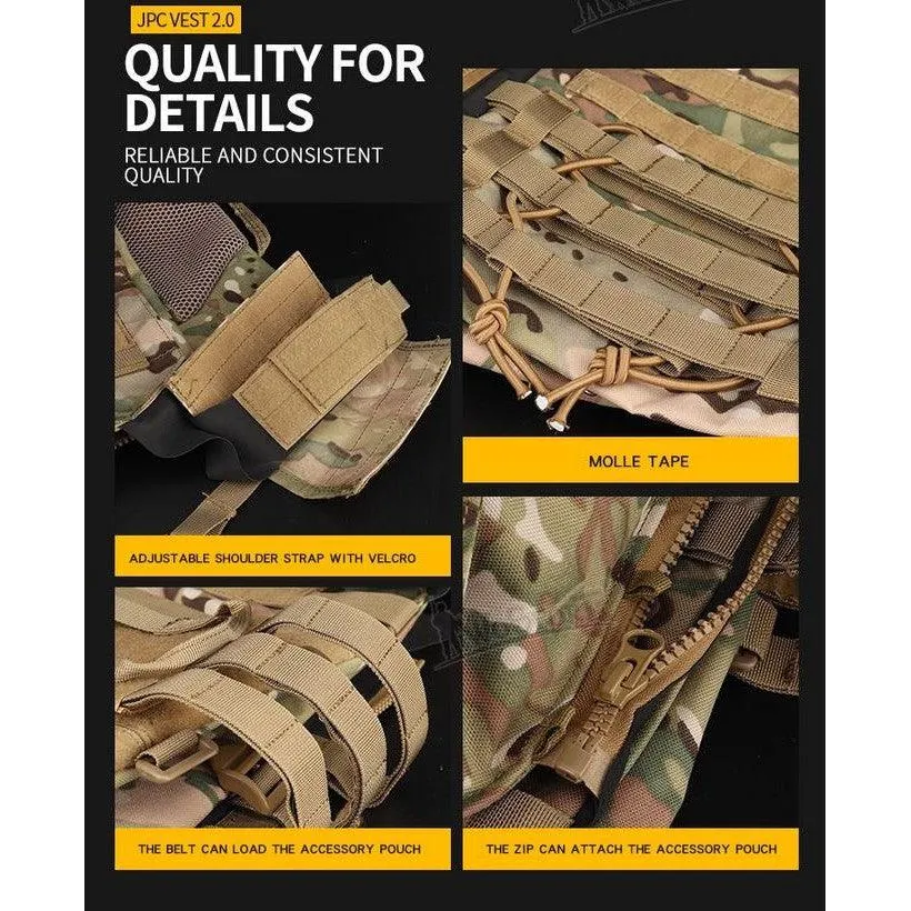 JPC Tactical Vest 2.0  plus  front accessory package standard triple package - Grey