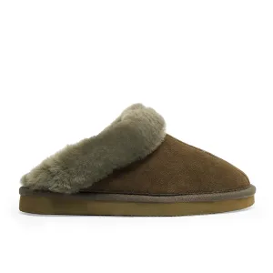 Khaki Wedge Slipper