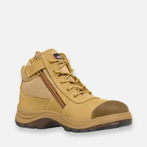 KING GEE TRADIE ZIP/LACE STEEL CAP SAFETY WORK BOOTS 5"