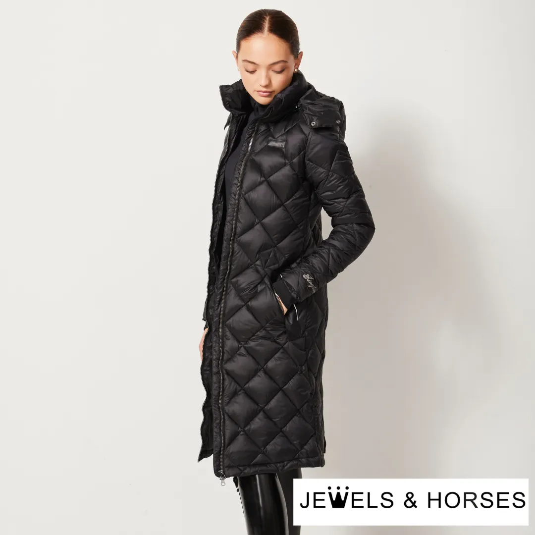 Kingsland KL Alleigh Ladies Long Insulated Riding Coat - Black