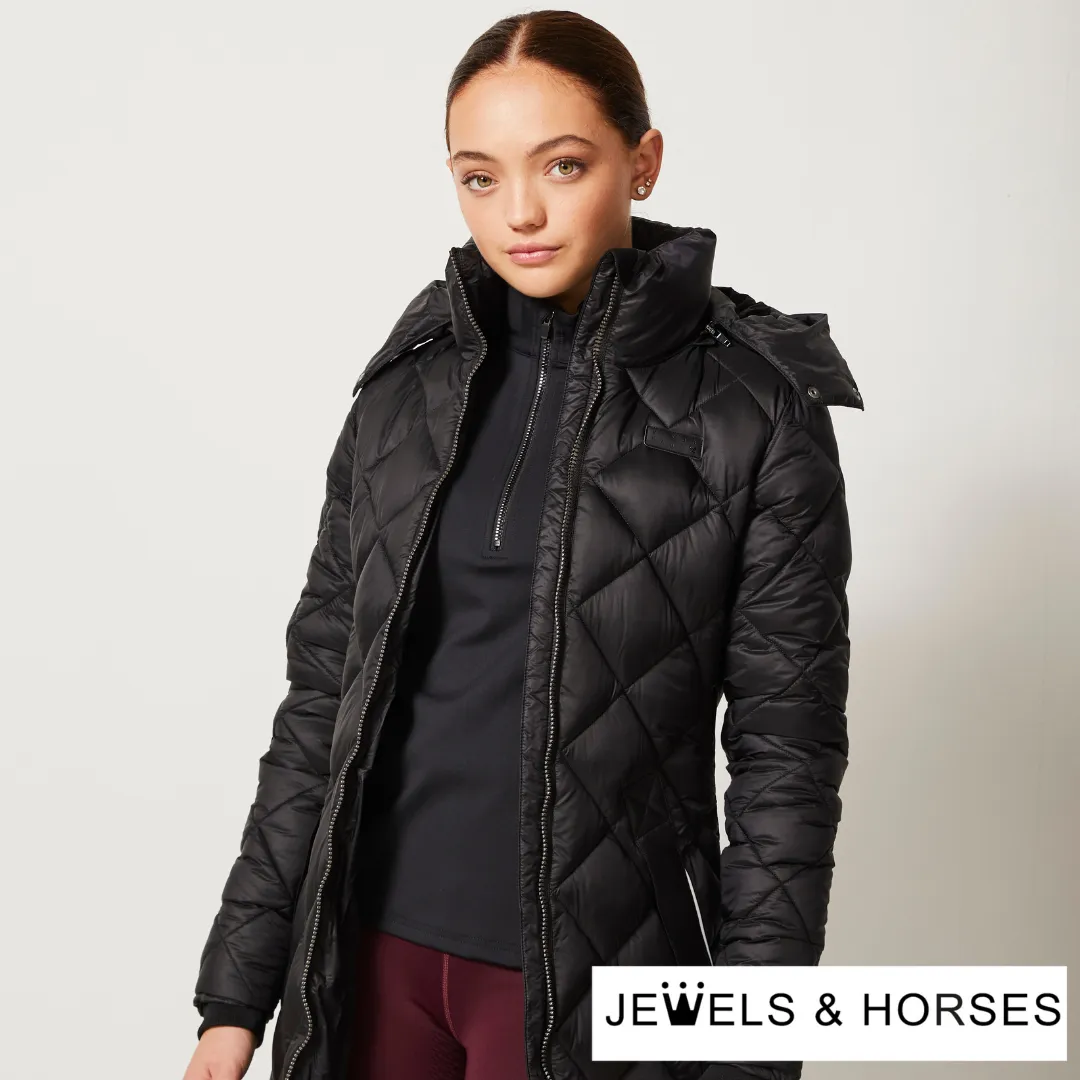 Kingsland KL Alleigh Ladies Long Insulated Riding Coat - Black