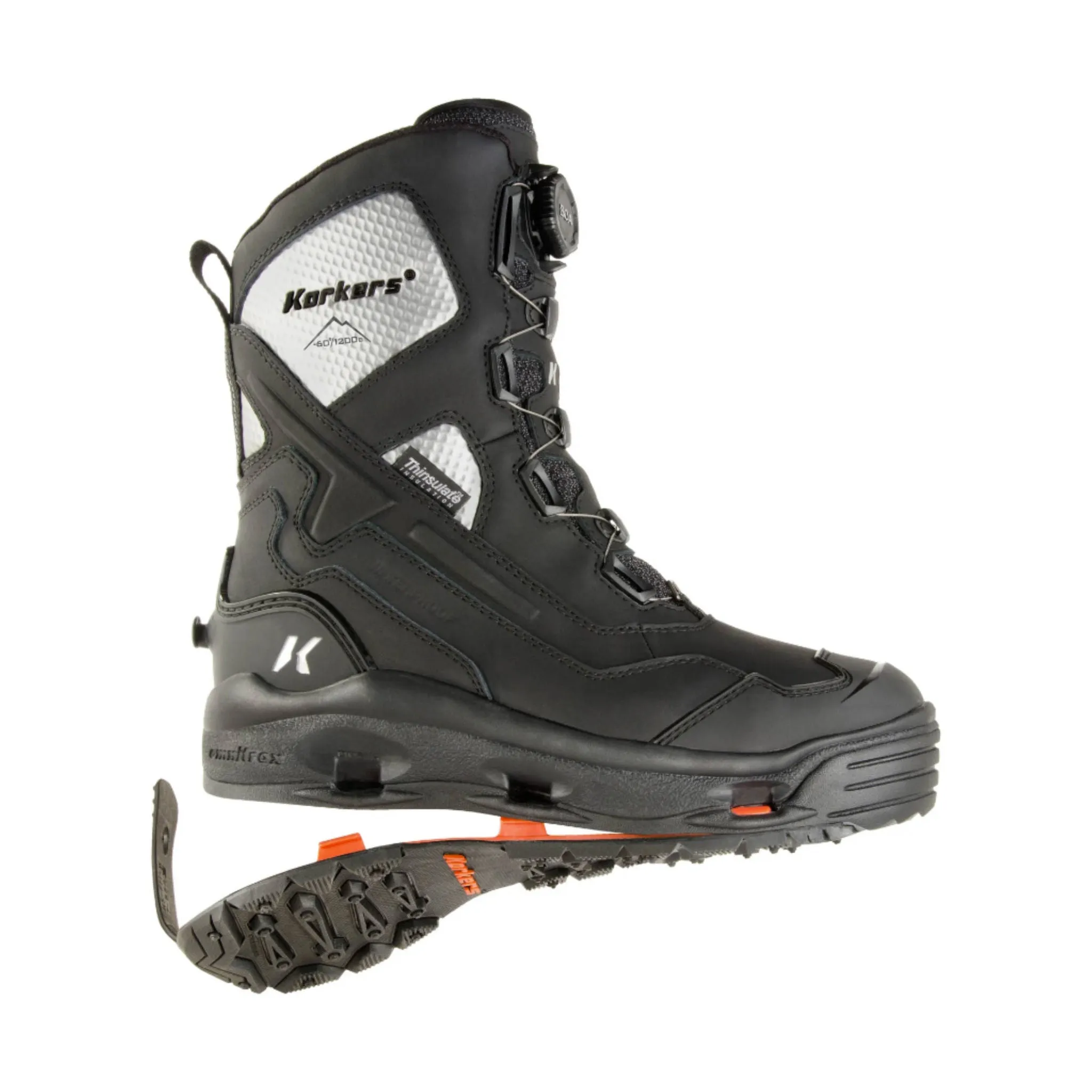 Korkers Men's Polar Vortex 1200G Winter Boots - Black
