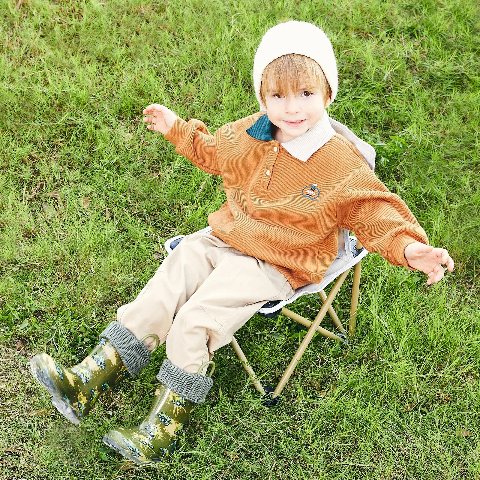 Light Up Kids Removable Warm Rain Boots