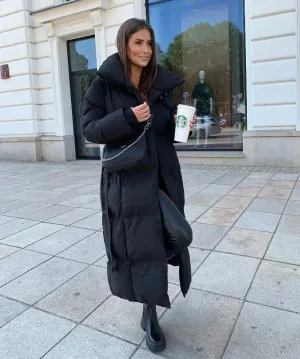 Maleah Long Winter Coat with Belt