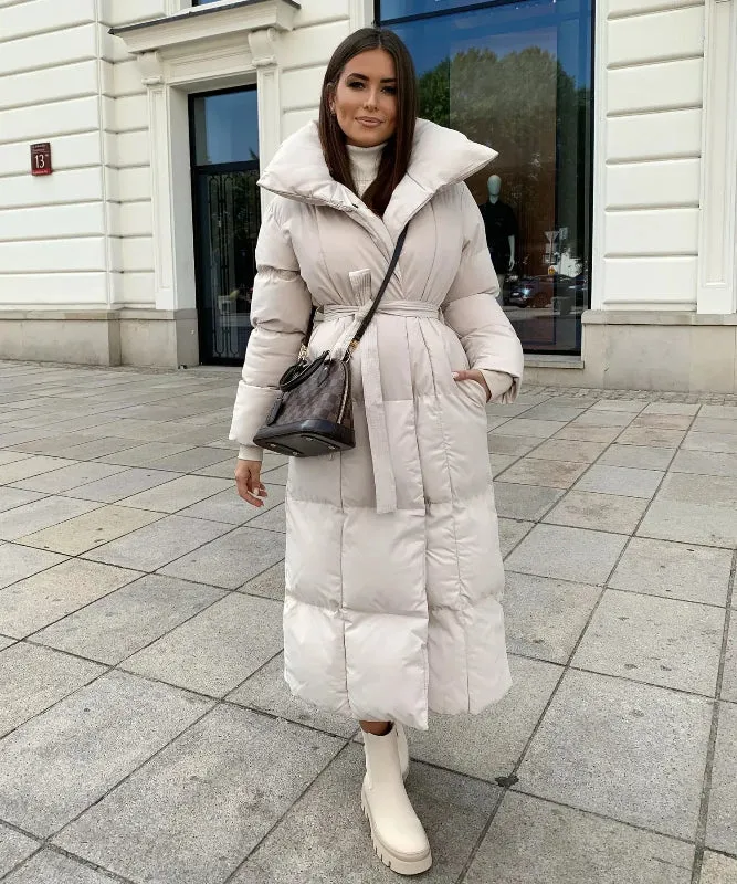 Maleah Long Winter Coat with Belt