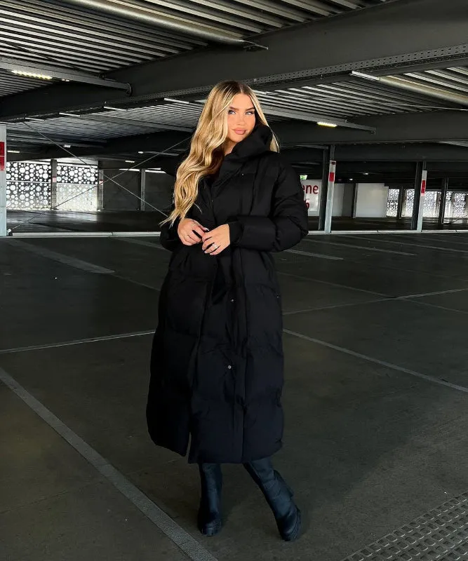 Maleah Long Winter Coat with Belt